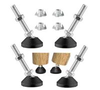 Uni-Fine M8 x 50 mm Ø 40 mm Tornillo de ajuste, pie para muebles, puede soportar 450 kg, patas ajustables, pie de ajuste, soporte de ajuste máximo de 15 °