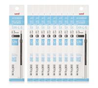 Uni Jetstream Lite - Recambio de tinta táctil, para bolígrafo retráctil de un solo color, punta fina de 0,5 mm, tinta negra, SXRL5.24, caja de 10