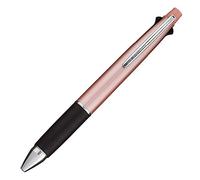 Uni Jetstream Multi Pen 4 y 1, bolígrafo de 0.38 mm (negro, rojo, azul, verde) y portaminas de 0.5 mm, cuerpo rosa bebé, oro rosa (MSXE5100038.68)