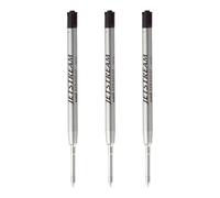 Uni Jetstream Prime Ink Refill, SXR-600-07, punta media de 0.7 mm, tinta negra a base de aceite, cuerpo de metal, paquete de 3