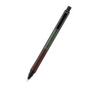 Uni Kuru Toga - Portaminas de madera de 0,5 mm, rotación automática de minas, agarre de madera y cuerpo de metal, verde bosque (M5KW1P.88)