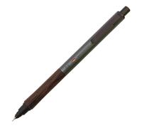 Uni Kuru Toga Wood - Portaminas de 0,5 mm, rotación automática de minas, agarre de madera y cuerpo de metal, gris acero (M5KW1P.23)