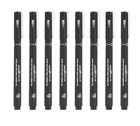 Uni Pin Fineliner - Bolígrafos de dibujo (tinta negra, punta de 0,8 mm, 8 unidades)