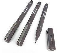 Uni Pin Fineliner Stylo à dessin - Gris foncé Tone - 0,5 mm - Lot de 3