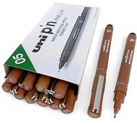 Uni Pin Fineliner Stylo à dessin - Sépia Tone - 0,5 mm - Boîte de 12