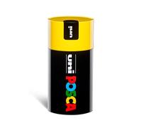Posca - UniPosca - Juego completo de 18 rotuladores acrílicos surtidos, punta media 2,5 mm, colores para niños y artistas Uni válidos como colores para tela, madera y otros, en caja de regalo