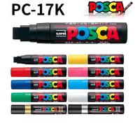 UNI POSCA PC-17K marcador Graffiti pintura pluma marcadores de arte POP puntas anchas 15mm tela pluma suministros de arte marcadores para colorear anchos PC-17K-Black 24