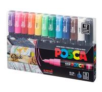 UNI-posca PC-1M12C - Rotulador de Pintura (Punta extrafina, 12 Unidades)