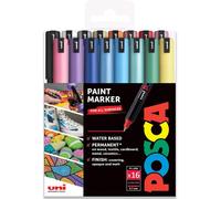 Uni Posca PC-1MR Rotuladores de Pintura - Gama Completa 16 Pluma Set - Todos 16