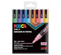 UNI Posca PC 3M Sparkling - Pack de 8 Marcadores de Pintura