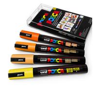 Uni Posca PC-5M Arte Marcador Pintura Pluma Amanecer Tonos Set De 4 IN Plástico