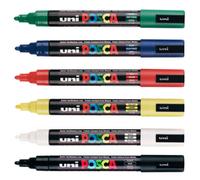 Uni posca PC-5M Subrayador Pintura - 6 Pluma Set De Éxito de Ventas Colores
