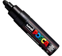 Uni Posca PC-7M - Rotulador (punta de bola grande, 4,5-5, 5 mm, 15 colores), color negro