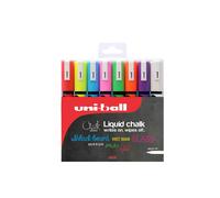 UNI Posca Set PC-5M Chalk Tiza Borrable - Pack de 8 rotuladores Multicolor