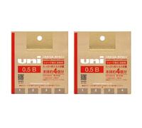三菱鉛筆 Uni - Recambio de plomo a prueba de manchas, fino 0,5 mm B, embalaje sostenible a granel, respetuoso con el medio ambiente, reciclable, 4 dispensadores, juego de 2 (320 piezas)