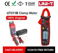 UNI-T Mini medidor de pinza Digital UT211B Auto valores eficaces verdaderos 60A AC DC alicates de corriente amperímetro voltímetro medición de capacitancia de modo cero UT211B