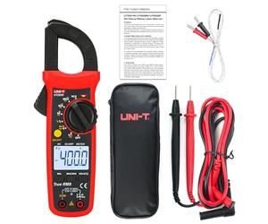 UNI-T UT202R Multímetro Portátil, rango automático, pinza amperimétrica True RMS con pantalla LCD