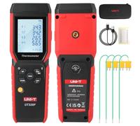 UNI-T UT325F - Termómetro digital de 4 canales, registrador de temperatura tipo J/T/E/R/S/N/K, termopar, medidor de temperatura de alta precisión, Bluetooth