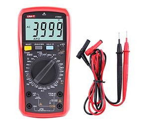 UNI-T UT890C Multímetro Digital Profesional Tester Voltímetro Amperímetro Ohmímetro True RMS 6000 Cuentas Polimetro Prueba de Capacitancia y Medición de Temperatura con LCD Retroiluminada