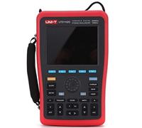 UNI-T UTD1102C Osciloscopio digital de mano con 2 canales 100 MHz, 500 Msa/s, medición de resistencia de corriente de tensión, contador de 5 pantallas, pantalla LCD TFL de 5,7 pulgadas, 2 en 1: