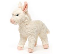 Uni-Toys - Burro Barroco Blanco, de pie - 30 cm (Altura) - Burro de Peluche - Peluche Animal de Peluche