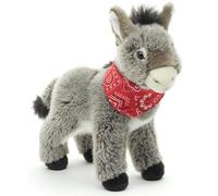 Uni-Toys - Burro con pañuelo para el Cuello, de pie - 30 cm (Altura) - Peluche de Peluche
