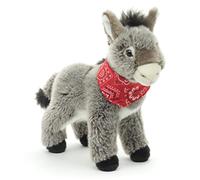 Uni-Toys - Burro con pañuelo para el Cuello, de pie - 30 cm (Altura) - Peluche de Peluche