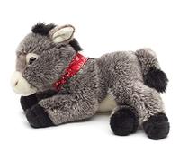 Uni-Toys - Burro con pañuelo, Tumbado - 28 cm (Longitud) - Burro de Peluche - Peluche
