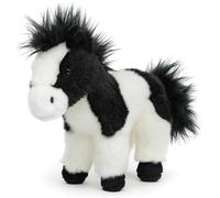 Uni-Toys - Caballo Blanco y Negro, de pie - 19 cm (Altura) - Caballo de Peluche - Peluche