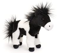 Uni-Toys - Caballo Blanco y Negro, de pie - 23 cm (Altura) - Caballo de Peluche - Peluche