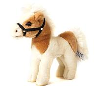 Uni-Toys - Caballo de pie, Beige-Blanco (sin sillín) - 23 cm (Longitud) - Caballo de Peluche - Peluche de Peluche