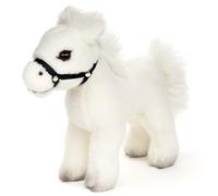 Uni-Toys - Caballo de pie, Blanco (sin sillín) - 23 cm (Longitud) - Peluche de Peluche