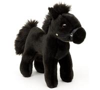 Uni-Toys - Caballo de pie, Negro (sin sillín) - 23 cm (Longitud) - Peluche de Peluche