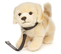 Uni-Toys - Cachorro Golden Retriever de pie (con Correa) - 22 cm (Altura) - Perro de Peluche, Mascota - Peluche