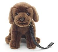 Uni-Toys - Cachorro Labrador (marrón), con Correa - 23 cm (Altura) - Perro de Peluche - Peluche