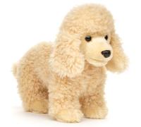 Uni-Toys - Caniche Albaricoque, de pie (sin Correa) - 30 cm (Longitud) - Perro de Peluche - Peluche