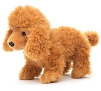 Uni-Toys - Caniche (marrón Claro), de pie (sin Correa) - 30 cm (Longitud) - Perro de Peluche - Peluche de Peluche