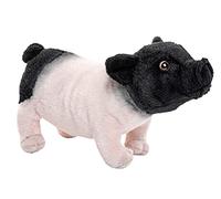 Uni-Toys - Cerdo de Campo Suizo Azul y Rosa - 28 cm (Longitud) - Cerdo de Granja - Animal de Peluche