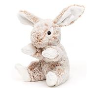 Uni-Toys - Conejito con Tubos de respiración (marrón Claro Jaspeado), Muy Suave - 22 cm (Altura) - Conejo, Animal del Bosque - Peluche