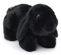 Uni-Toys - Conejo Carnero Negro, Tumbado - 20 cm (Longitud) - Conejo de Peluche, Conejo - Peluche