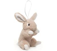 Uni-Toys - Conejo con Orejas caídas (Beige) - con Lazo - 15 cm (Altura) - Conejo de Peluche - Peluche de Peluche