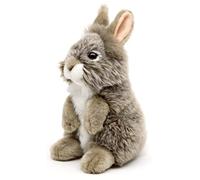 Uni-Toys - Conejo de Angora Gris, de pie - 18 cm (Altura) - Conejo de Peluche, Conejo - Peluche