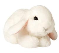Uni-Toys - Conejo de Aries blanco, tumbado - 18 cm (longitud) - Conejo, animal del bosque - peluche