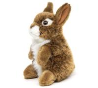 Uni-Toys - Conejo de pie (marrón) - 18 cm (Altura) - Conejo de Peluche - Peluche