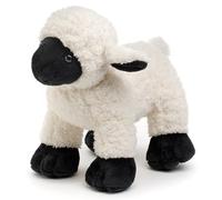 Uni-Toys - Cordero Blanco y Negro - 19 cm (Longitud) - Oveja de Peluche, Peluche de Granja