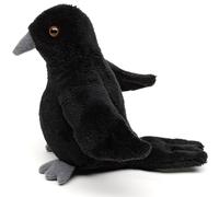 Uni-Toys - Cuervo de peluche - 12 cm (altura) - Ave de peluche - Peluche, muñeco de peluche