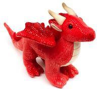 Uni-Toys - Dragón Rojo - 26 cm (Longitud) - Peluche de Peluche - Peluche