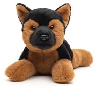 Uni-Toys - Eco-Line - Pastor alemán, Tumbado - 27 cm (Longitud) - Perro de Peluche - Peluche