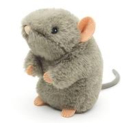 Uni-Toys - Eco-Line - Ratón Gris de pie - 100% de Material Reciclado - 15 cm (Altura) - Ratón de Peluche - Peluche