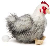 Uni-Toys - Gallina, sentado (con huevo) - 25 cm (altura) - Pollo de peluche, pájaro - peluche